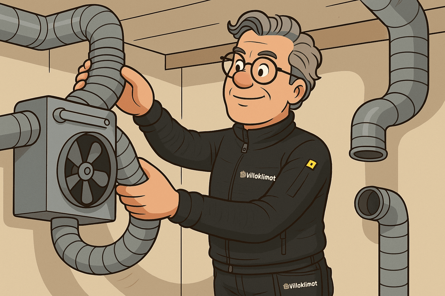 Villaklimat installerar ventilation